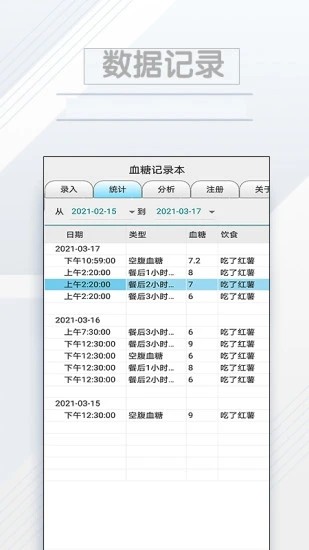 血糖记录本app